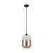 Buy Pendant Lights Australia Casa 1 Light Pendant White With Amber Jar Shape Shade - CASA1