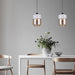 Buy Pendant Lights Australia Casa 1 Light Pendant White With Amber Jar Shape Shade - CASA1