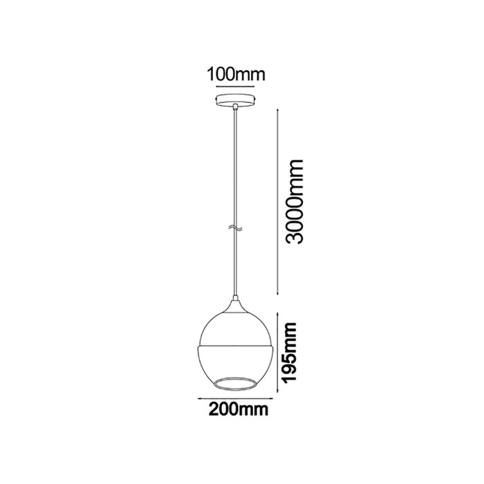 Buy Pendant Lights Australia Casa 1 Light Pendant White With Amber Wine Glass Shape Shade - CASA2