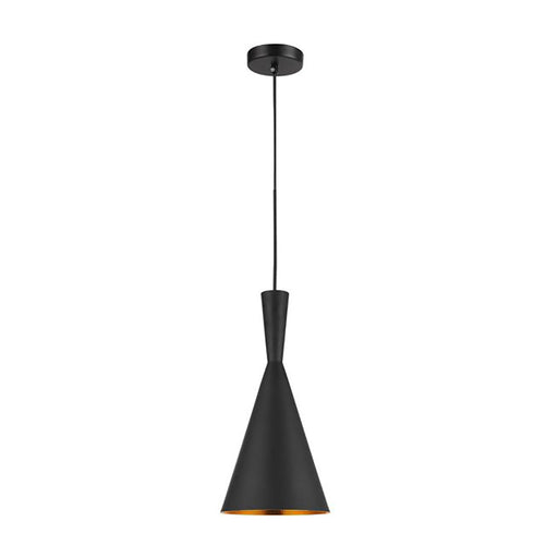 Buy Pendant Lights Australia Caviar 1 Light Pendant Black With Cone Shape Shade - CAVIAR6