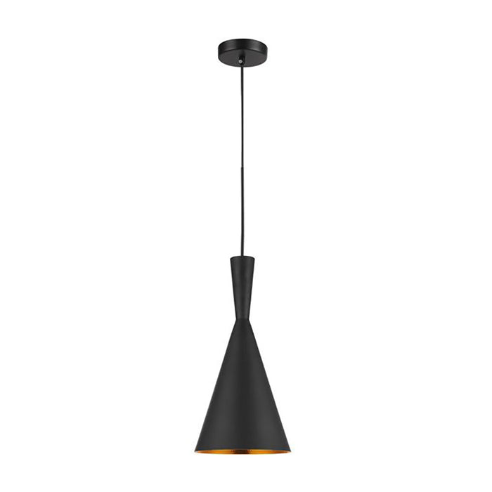 Buy Pendant Lights Australia Caviar 1 Light Pendant Black With Cone Shape Shade - CAVIAR6