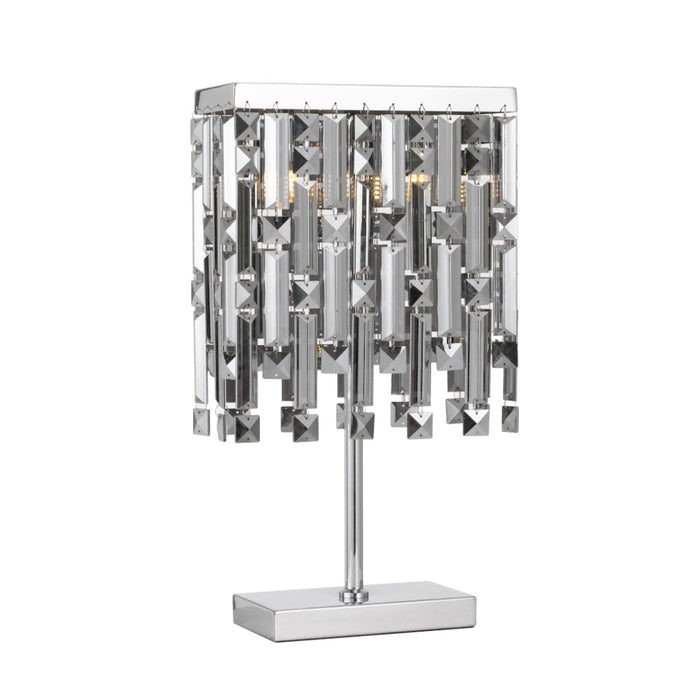 Buy Table Lamps Australia Cerone 2 Light Crystal Table Lamp Chrome & Smoke - CERONE TL-CHSM