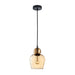 Buy Pendant Lights Australia Interior Bronze Amber Ellipse Glass Shape 1 Light Pendant - CHAMPAN1