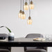 Buy Cluster Pendants Australia Interior Bronze Amber Ellipse Glass Shape 3 Light Cluster Pendant - CHAMPAN1X3R