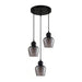 Buy Cluster Pendants Australia Interior Black Smoke Ellipse Glass Shape 3 Light Cluster Pendant - CHAMPAN2X3R