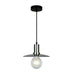 Buy Pendant Lights Australia Chapeau 1 Light Pendant Satin Chrome With Smoke Coolie Shape Shade 220mm - CHAPEAU1