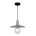 Buy Pendant Lights Australia Chapeau 1 Light Pendant Satin Chrome With Smoke Coolie Shape Shade 315mm - CHAPEAU3