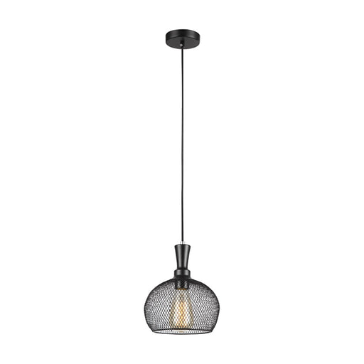 Buy Pendant Lights Australia Cheveux 1 Light Pendant Black Iron Mesh Small Wine Glass Shape - CHEVEUX2