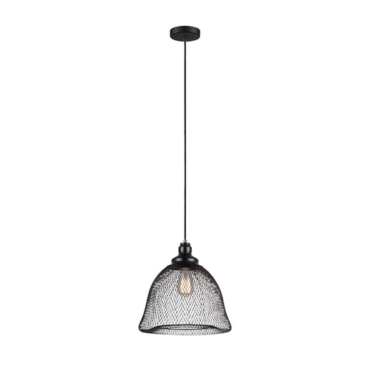 Buy Pendant Lights Australia Cheveux 1 Light Pendant Black Iron Mesh Bell Shape - CHEVEUX3