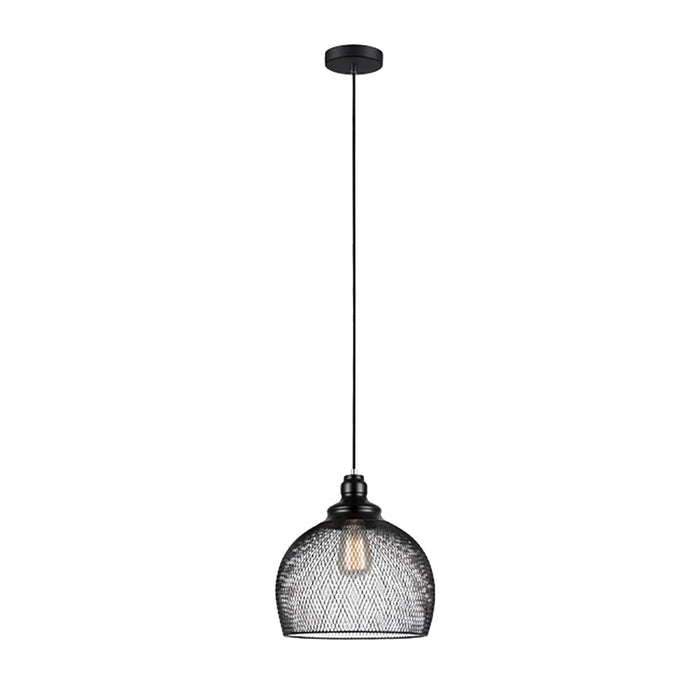 Buy Pendant Lights Australia Cheveux 1 Light Pendant Black Iron Mesh Large Wine Glass Shape - CHEVEUX4