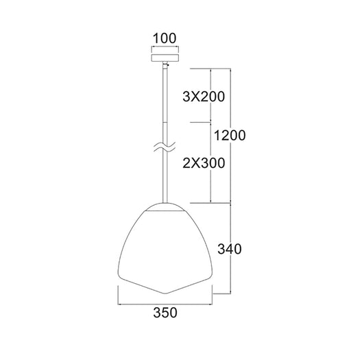 Buy Pendant Lights Australia Ciotola 1 Light Pendant Large Black - CIOTOLA5