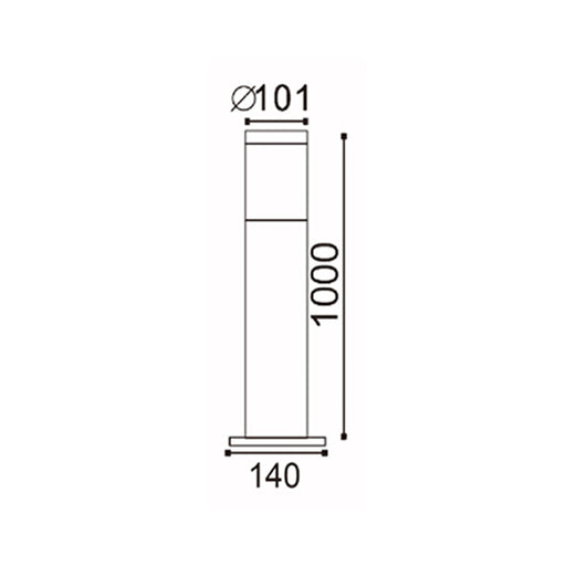 Buy Bollard Lights Australia Elanora Exterior Long Bollard ES 304 Stainless Steel IP44 1000mm - CLA1615L