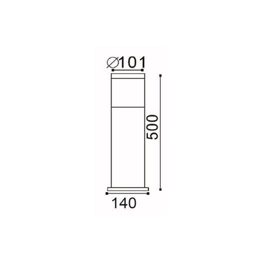 Buy Bollard Lights Australia Elanora Exterior Short Bollard ES 304 Stainless Steel IP44 500mm - CLA1615S