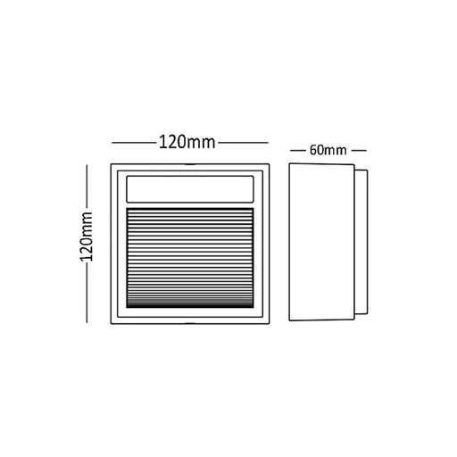 Buy Outdoor Step Lights Australia Exterior LED Surface Mounted Step Light Square Silver 240V 2.4W 5000K IP65 - CLA4186C