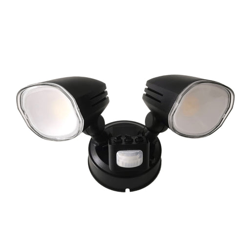 Buy Security Wall Lights Australia Clarion Double Security Wall Light Black 3CCT - CLARION EX2S-BK
