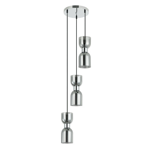 Buy Cluster Pendants Australia CLESSIDRA Ellipse Cluster Pendant 3 Lights Chrome Smokey - CLESSIDRA1X3R