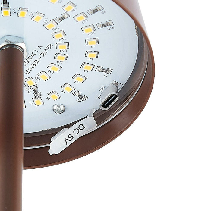 Buy Table Lamps Australia Clio Rechargeable Table Lamp Brown 3000K - CLIO TL-BRW