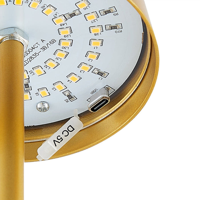 Buy Table Lamps Australia Clio Rechargeable Table Lamp Gold 3000K - CLIO TL-GD