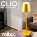 Buy Table Lamps Australia Clio Rechargeable Table Lamp Gold 3000K - CLIO TL-GD