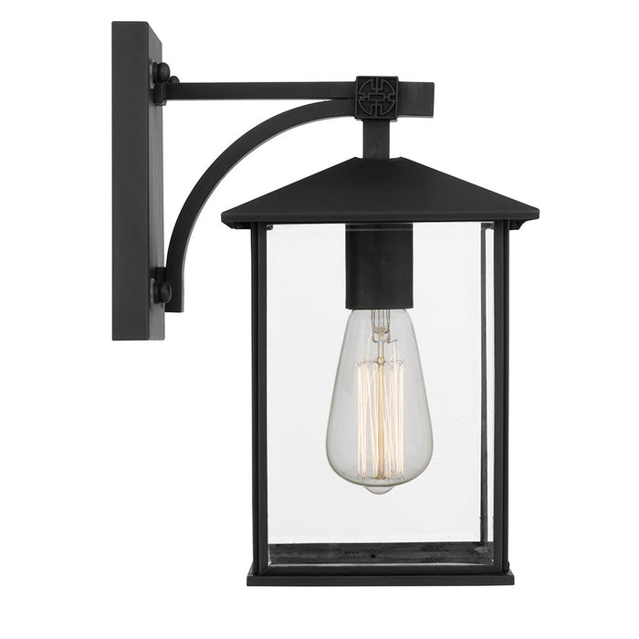 Buy Outdoor Wall Lanterns Australia Coby 1 Light Wall Light 180mm IP44 Black, Clear - COBY EX18-BK