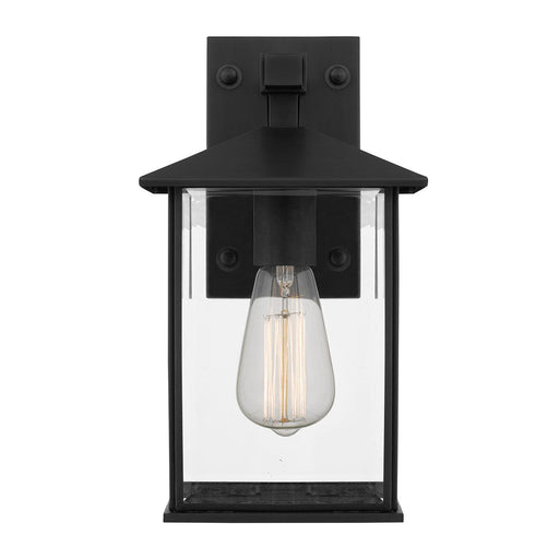 Buy Outdoor Wall Lanterns Australia Coby 1 Light Wall Light 180mm IP44 Black, Clear - COBY EX18-BK