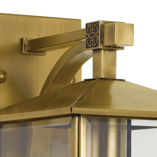 Buy Outdoor Wall Lanterns Australia Coby 1 Light Wall Light 150mm IP44 Brass, Clear - COBY EX15-BRS