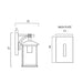 Buy Outdoor Wall Lanterns Australia Coby 1 Light Wall Light 150mm IP44 Black, Clear - COBY EX15-BK