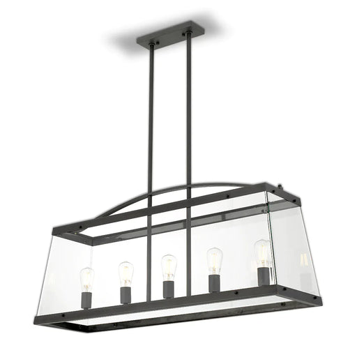 Buy Island Pendant Lights Australia Colair 5 Light Pendant Solid Balck - COLAIR PE5-BK
