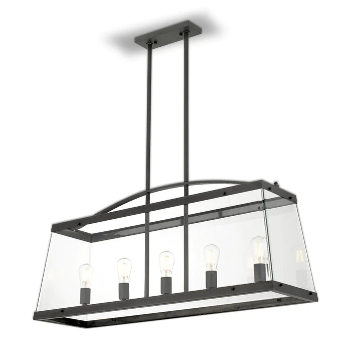 Buy Island Pendant Lights Australia Colair 5 Light Pendant Solid Balck - COLAIR PE5-BK
