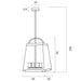 Buy Ceiling Lanterns Australia Colair 4 Light Pendant Solid Brass - COLAIR PE4-BRS