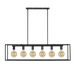 Buy Island Pendant Lights Australia Collins 6 Light Pendant Black Matt - COLLINS PE6-BK