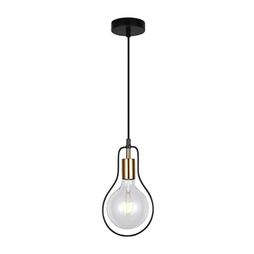 Buy Pendant Lights Australia Contour 1 Light Pendant Black Wire Pear Shape - CONTOUR1
