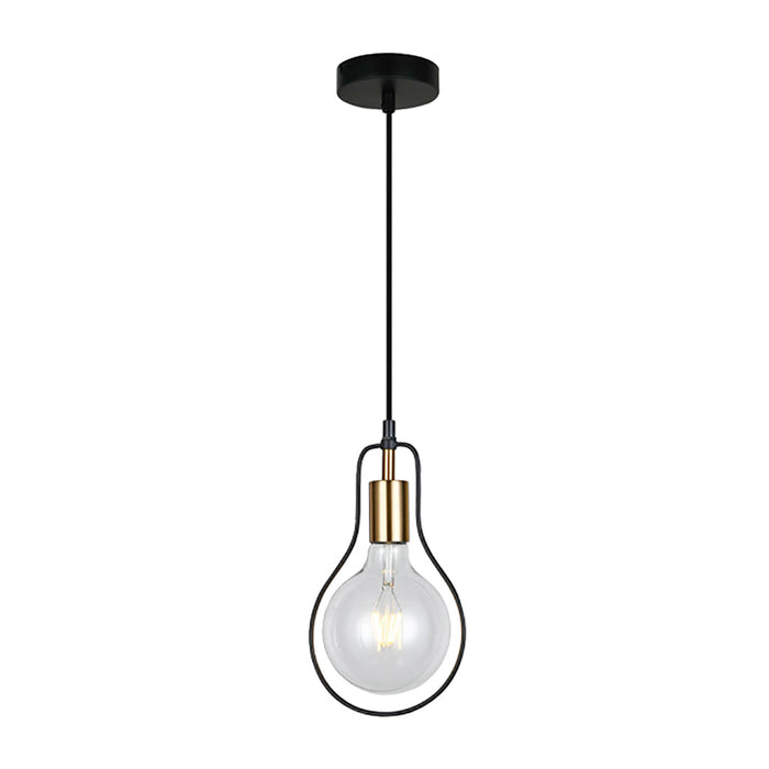 Buy Pendant Lights Australia Contour 1 Light Pendant Black Wire Pear Shape - CONTOUR1
