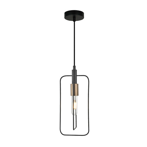 Buy Pendant Lights Australia Contour 1 Light Pendant Black Wire Rectangular Shape - CONTOUR2