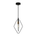 Buy Pendant Lights Australia Contour 1 Light Pendant Black Wire Diamond Shape - CONTOUR3