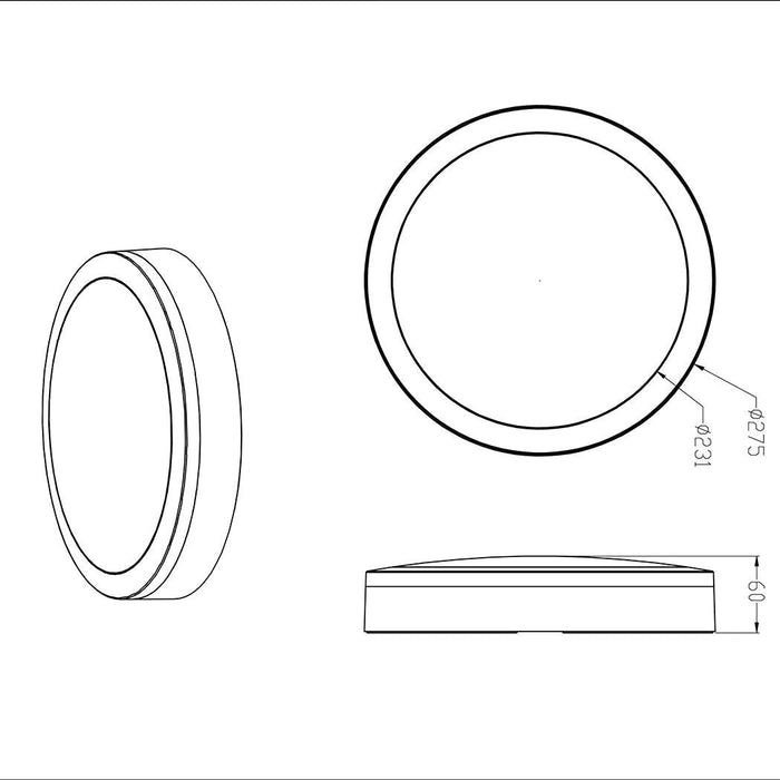 Buy Surface Mounted Downlights Australia COOPER LED Surface Mounted Downlight 18W Black 3CCT - SE7192TC/BK/EM