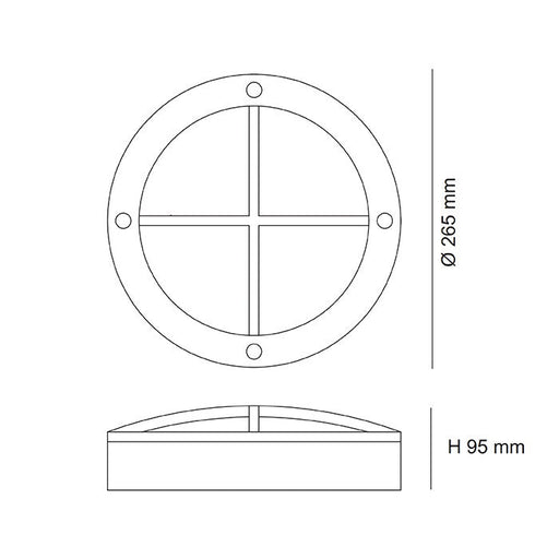 Buy Bunker Lights Australia Cooper Bunker Light 16W Black Aluminium 3CCT - SE7082TC/BK