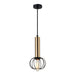 Buy Mini Pendants Australia Interior Round Cage 1 Light Pendant Antique Brass / Matt Black - CORAZON2