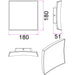 Buy Exterior Wall Lights Australia CRISTAL Square Exterior Wall Light Grey 3CCT - CRISTAL1