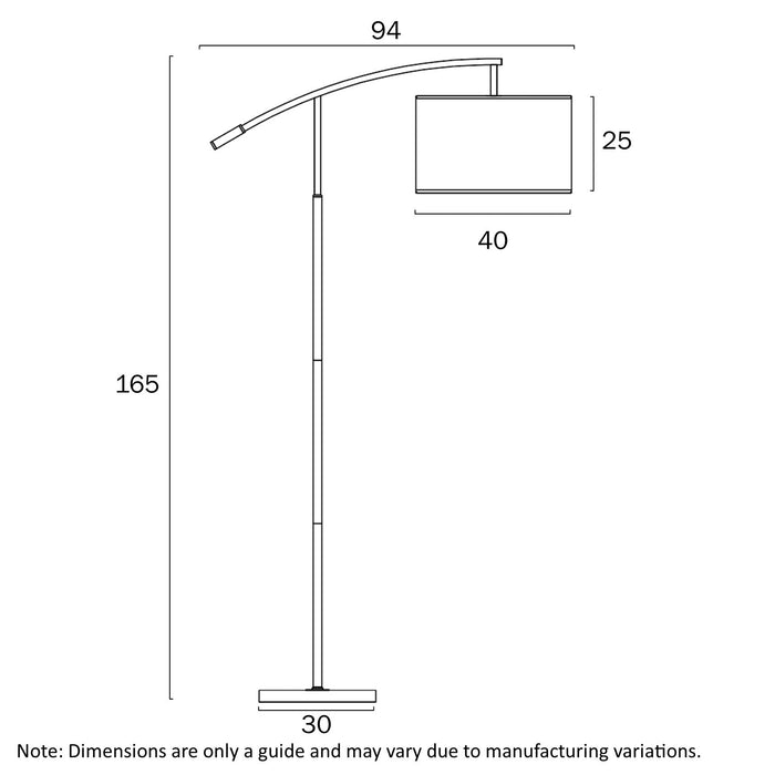 Cruz Floor Lamp Black - CRUZ FL-BKIV