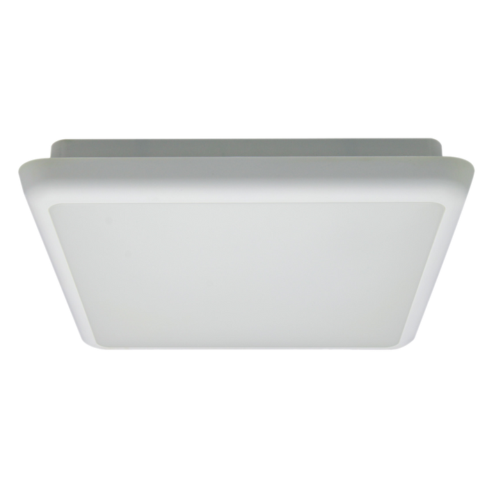 Buy LED Oyster Lights Australia Cushion Square LED Oyster Light White Polycarbonate 3000K - SL3247/40WW