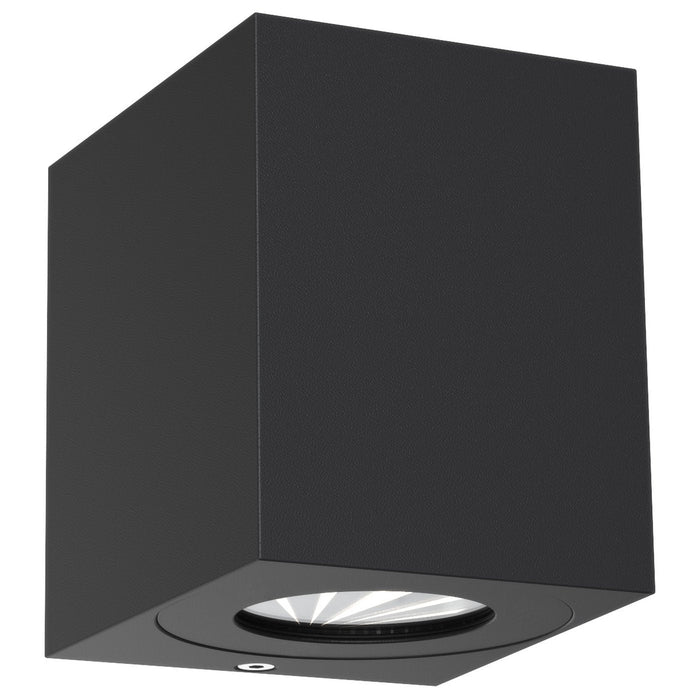 Canto Kubi Up & Down Aluminium Wall Light 6W 3000k Seaside Black - 49711203