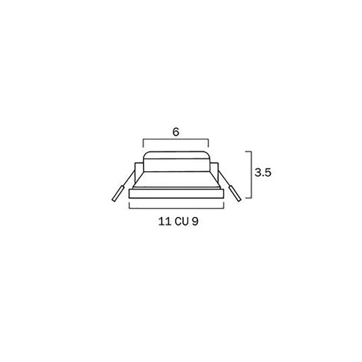 Buy Recessed LED Downlights Australia POD Recessed LED Downlight White Polycarbonate 3000K - POD 110G2-830D