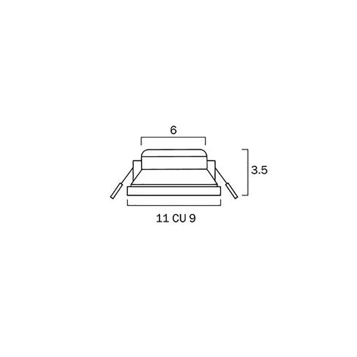 Buy Recessed LED Downlights Australia POD Recessed LED Downlight White Polycarbonate 3000K - POD 110G2-830D