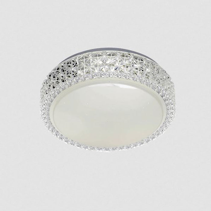 Buy LED Oyster Lights Australia Amelia LED Oyster Light 18W Opaline Metal 3CCT - AMELIA OY28-3C