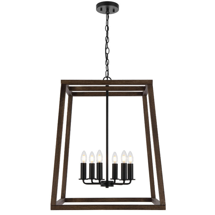 Dalton 6 Light Pendant Black - DALTON PE6-BK