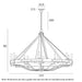 Buy Chandeliers Australia DARIEN Pendant 12 Lights Ash & Black Matt - DARIEN PE12-ASH