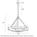 Buy Chandeliers Australia DARIEN Pendant 6 Lights Ash & Black Matt - DARIEN PE6-ASH
