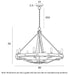 Buy Pendant Lights Australia DARIEN Pendant 8 Lights Ash - DARIEN PE8-ASH