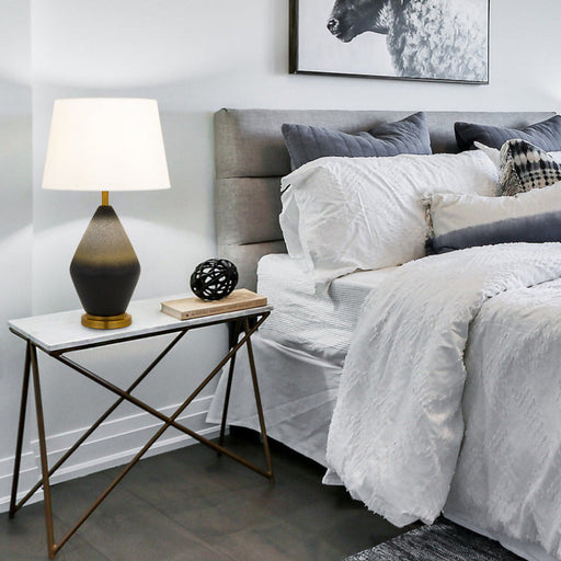 Buy Table Lamps Australia Debi 1 Light Table Lamp Grey & Antique Gold - DEBI TL-GYWH